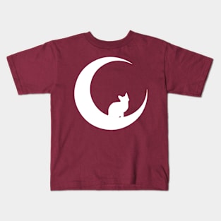 Moon and cat Kids T-Shirt